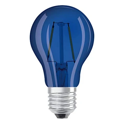 Image de OSRAM LED lamps, Screw base, Classic bulb A colored, Bleu, 1 Unité (Lot de 1)