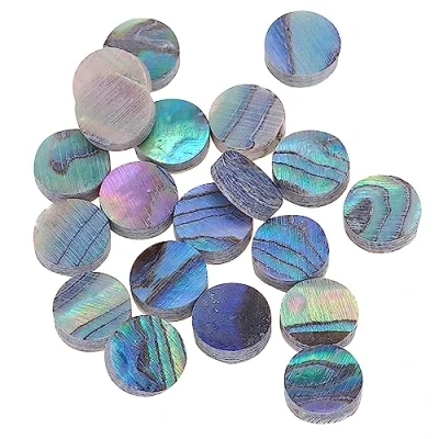 Image de Musiclily Pro 6mm Naturel Paua Abalone Shell Repères de Touches Inlay Dots Guitare (Set 20)