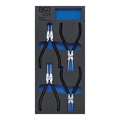 Image de BGS 4025 Insert de servante d&#039;atelier 1/3 : Jeu pinces à circlips 4 pièces