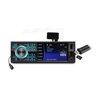 Image de Caliber Autoradio avec Bluetooth Entrée Aux DAB plus FM SD USB Écran de 4 pouces pour caméra recul 4x 55 Watts Noir 1 Din