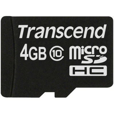 Image de Transcend TS4GUSDC10 mémoire flash 4 Go MicroSDHC NAND Classe 10 Neuf