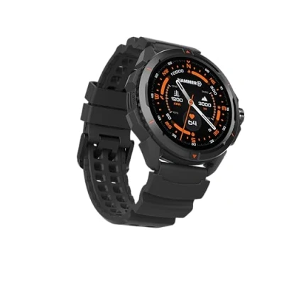 Image de Hammer Watch 2 Smartwatch,écran AMOLED Gorilla Glass,GPS,530 mAh,jusqu&#039;à 13 Jours d&#039;autonomie,Mode Sport,Lampe de Poche intégrée