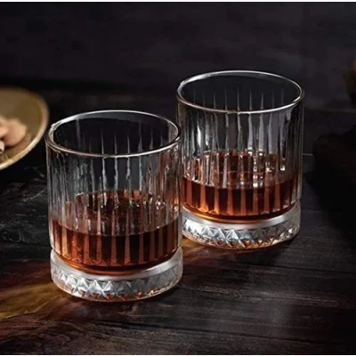 Image de Pasabahce Elysia 520014 Lot de 4 verres à whisky au design rétro et cristal 210 ml