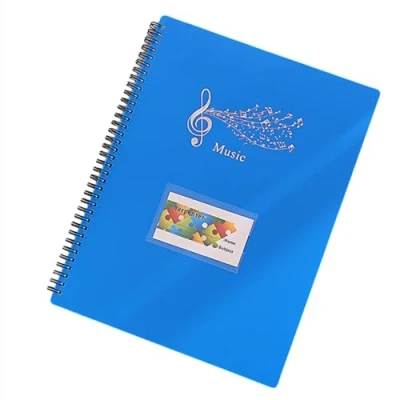 Image de Dossier de Musique A4, Rangement pour Partitions en plastique imperméable, Porte Partition（Bleu）
