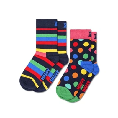 Image de Happy Socks Stripe 2 PACK Chaussettes multicoloured pour enfants, Taille: 22 24, Multi coloured