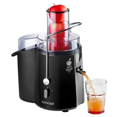 Image de CONCEPT LO7027 Electroménager Fresh, Extracteur de Jus, Goulot XXL 7,2 cm, Couleur Deux Vitesses, 16 800 Tours/Minute Noir, 1000 W