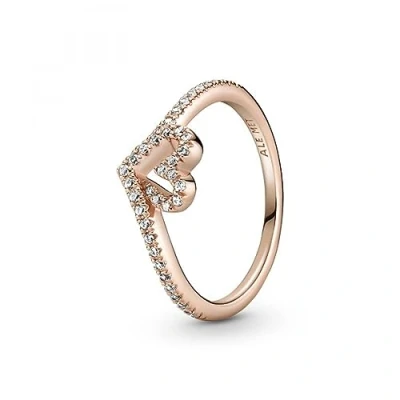 Image de PANDORA Bague Rosé Sparkling Heart Shiny 189302C01 52 pour femme