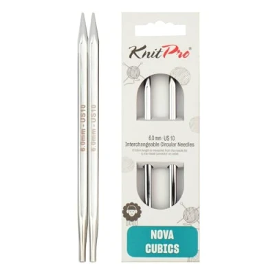 Image de KnitPro KP12345 Nova Cubique Aiguille Circulaire Interchangeable Spéciale Bois Multicolore 22 x 0,6 11,5 cm