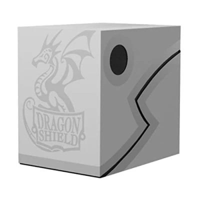 Image de Arcane Tinmen Rangement+pour+Cartes+ +Deck+Box+Dragon+Shield+Double+Shell+%3A+Revised+Ashen+%28Blanc%2FNoir%29