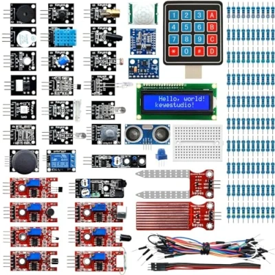 Image de KEYESTUDIO 37 in 1 Kit Module de détection avec tutoriel Complet et Accessible Compatible Arduino IDE, Raspberry Pi