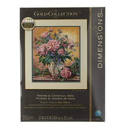 Image de Dimensions Kit Broderie Point de Croix compté Motif Canterbury
