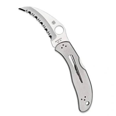 Image de Spyderco SC8S Couteau Pliant Mixte Adulte, Gris, Taille Unique