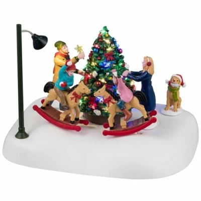 Image de LEMAX Scène décorative mobile « Rockin&#039; Around The Christmas Tree » H12,5 x 17,1 12,4 cm