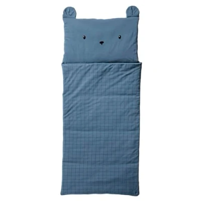 Image de VERTBAUDET Sac de Couchage Ourson, avec Coton recyclé Bleu TU