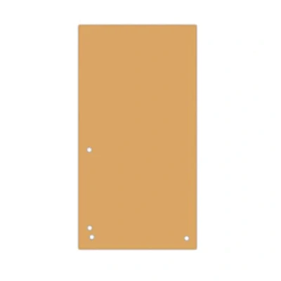 Image de Donau Lot de 100 intercalaires 1/3 A4 190 g/m² en carton recyclé 4 trous 23,5 x 10,5 cm perforés pour classeurs, fabriqués UE