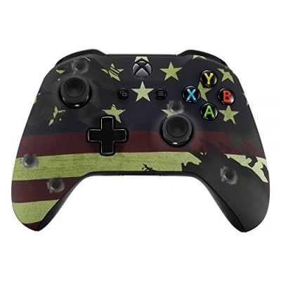 Image de eXtremeRate Coque Avant de Remplacement pour Xbox One S/X Manette, avec Motifs Manette (Modèle 1708), Drapeau