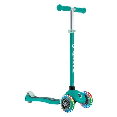 Image de Globber Primo Lights Trottinette 3 Roues pour Les Enfants de à 7 Ans, Vert