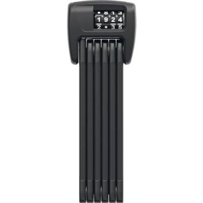 Image de ABUS Antivol pliable Bordo 6000C avec support Saddlefix &amp; capuchon anti pluie serrure à combinaison en acier trempé code 4 chiffres niveau de sécurité 10 longueur 90 cm