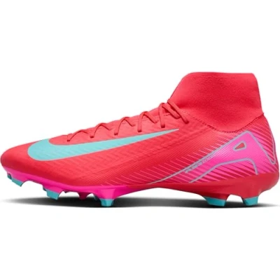 Image de Nike Performance ZOOM 10 Academy FG/MG Chaussures de foot à crampons, Taille: 38, Ember glow/aurora green Tissu / matière synthétique