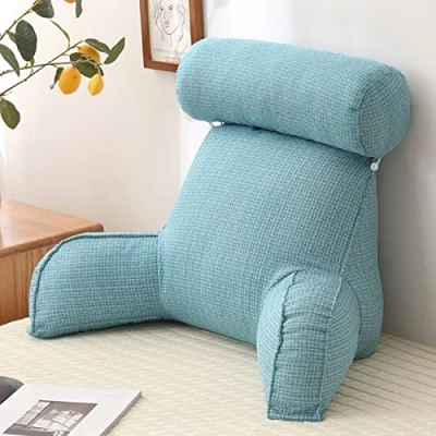 Image de Oreiller de Lecture,Coussin Lecture avec Coussin Cervical et accoudoirs,Coussin pour Soutenir Le Dos,Idéal Travailler,Lire ou Jouer sur Lit/Canapé/Sol