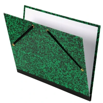 Image de Exacompta Réf. 533200E Lot de 5 cartons à dessin Annonay avec rubans tissu dos et coins toilés dimensions 67 x 94 cm format classer A1 (594 841 mm) couleur vert