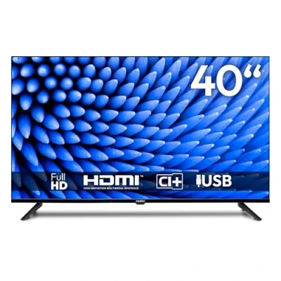 Image de MEDION 100,3 cm (40 Pouces) Téléviseur Full HD (récepteur Triple Tuner DVB T2 C S2, 2 x HDMI, USB, minuteur Veille, Lecteur multimédia, VESA, CI+), MD840000