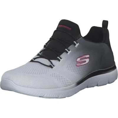 Image de Skechers Sport Summits Baskets basses, Femme, Taille: 37.5, Black/white Textile