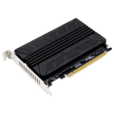 Image de Carte Adaptateur M2 SSD vers PCIE PCIEX16 NVME M KEY RAID mère PCI E Split Card 4 disques d&#039;extension X16