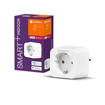 Image de LEDVANCE Prise connectée pour l&#039;intérieur avec technologie ZigBee, intégrer des appareils conventionnels dans la maison intelligente,compatible Alexa,Google Assistant, 1 pack