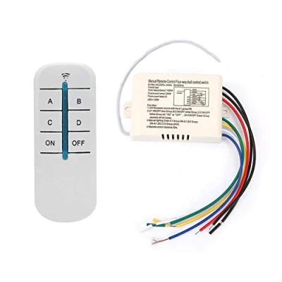 Image de 4 Way 220V 240V ON/OFF Commutateur Télécomman sans Fil Récepteur Mural Numérique Module Émetteur Interrupteur à Distance et émetteur pour Lumières, Changer Source D&#039;Alimentation