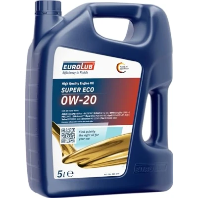 Image de Eurolub Super Eco 0W 20 20I Huile moteur 226020 BMW: 1 5 portes, 3 Berline, Touring, VOLVO: V40 3/5 XC60 I, V60 I