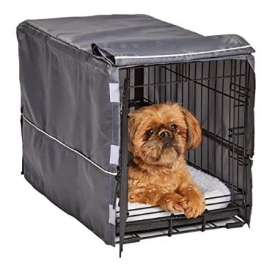 Image de New World BCVR 22GY housse de cage pour chien, protection World, lavable en machine et sèche, motif design gris clair