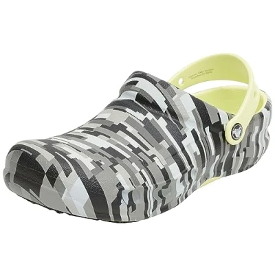 Image de Crocs Sabots Unisexes Bistro Graphic, Citron Vert Noir., 37/38 EU