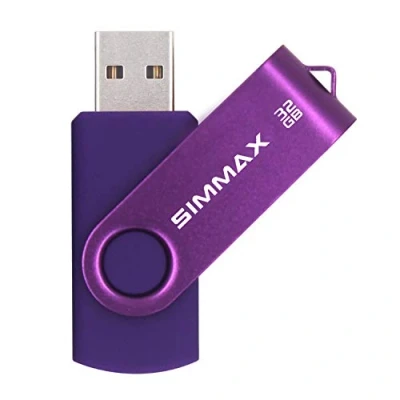 Image de SIMMAX Clé USB 32 Go Mémoire Stick 2.0 Flash Drive Rotation Stockage Disque Pendrive (32Go Violet)