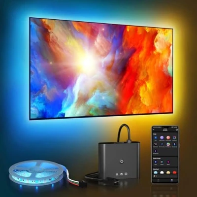 Image de GWANRU LED Lights for TV Sync with HDMI Box,16.4ft Backlight Strips, 4K@30Hz RGBIC Strip Light 55 75 inch,App Control