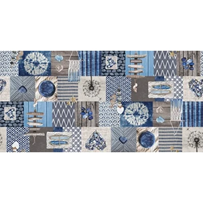 Image de d c fix nappe de table toile cirée Manhattan Sidney anti tache en plastique PVC linge enduite pour intérieur et extérieur 150 cm x 220 rectangulaire