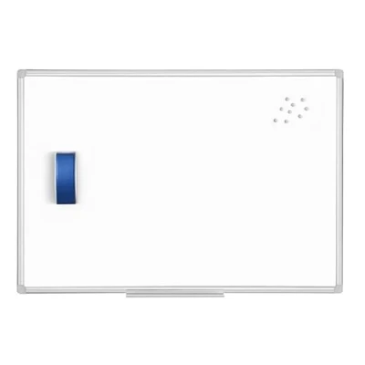 Image de WONDAY Tableau Blanc Magnétique 90 x 120 cm avec support à feutres