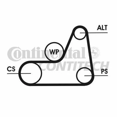 Image de CONTITECH 6PK1042 ELAST T1 Jeu de courroies trapézoïdales à nervures avec outillage montage FORD: FIESTA 5, Focus Mk1 3/5 portes, Fusion Break