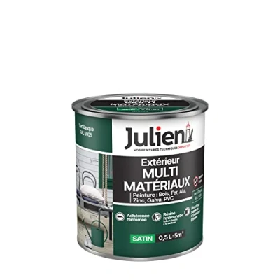 Image de Peinture extérieur multi matériaux JULIEN Satin 0.5L Vert basque RAL6005