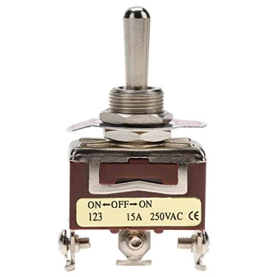 Image de SPDT Interrupteur à Bascule 3 Positions Broches 250 VAC 15 A ON OFF 12 mm