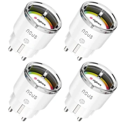 Image de ZigBee Prise Connectée Nous A1Z, Prises Connectées et Intelligentes, Telecommande Sans Fil avec Mesure Consommation Electrique, Compatible Alexa, Hue Bridge, Home Assistant, Tuya, 2MQTT