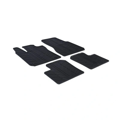 Image de Gledring 0054 Ensemble de tapis sol Caoutchouc avant et arrière 4 noir 750mm 550mm RENAULT: Twingo 3