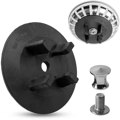 Image de Joint de Rechange, 1 Pièce, compatible avec les Siphons IKEA ATLANT et DOMSJÖ, vis montage + écrou, Panier en Caoutchouc, Noir, À Visser sur le Panier, Joints Bouchon d&#039;Évier, Réparation