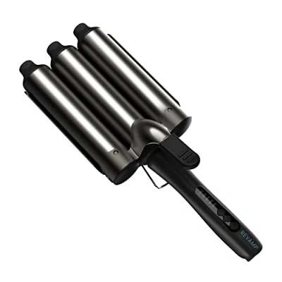 Image de Revamp Progloss Boho Beach Waver XL Vague de plage 38 mm avec 3 fûts pour des vagues souples et larges Niveaux chaleur variables arrêt automatique