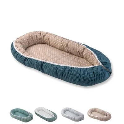 Image de ULLENBOOM Reducteur de lit bébé Jungle (55 x 95 cm) Cocon bébé, nid en Coton, utilisable comme Coussin pour e cale Bebe