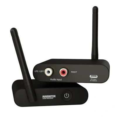 Image de Marmitek Transmetteur Subwoofer sans Fil Anywhere 640 Connectez Votre à Système Stéréo Jack 3,5 mm Audio