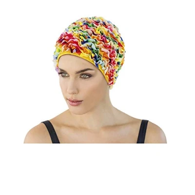 Image de Fashy Frill Bonnet de Natation Femme, Multicolore, Taille Unique