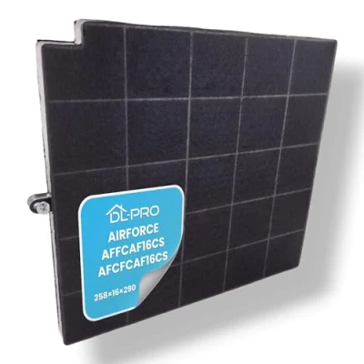 Image de DL pro Filtre à charbon actif 263 x 258 mm compatible avec Airforce AFFCAF16CS AFCFCAF16CS pour hotte aspirante