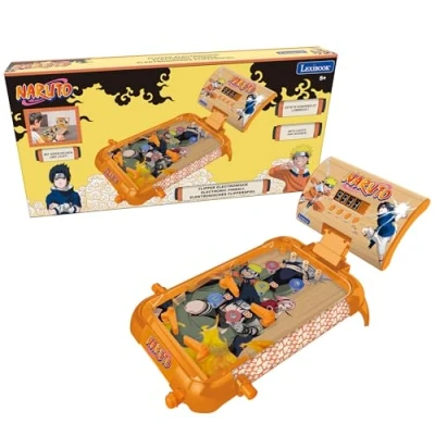 Image de Lexibook, Naruto, Flipper Électronique de Table, Jeu d&#039;action et réflexe Enfant Famille, écran LCD, Effets Lumineux sonores, Orange, JG610NA