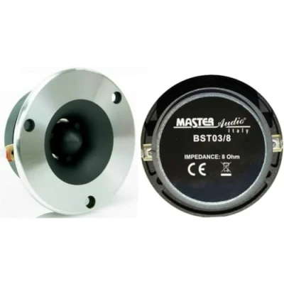 Image de 2 Super Tweeter MASTER AUDIO BST03/8 avec 120 Watts rms et 240 Max 9,60 cm de diamètre 99 DB 8 ohms Profondeur Seulement 3,60 cm, par Paire